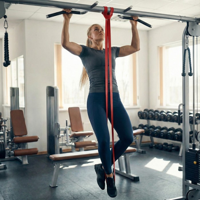 Резинка для підтягування, еспандер для підтягування 25-40 кг червоного кольору 2080х19х4.5 мм