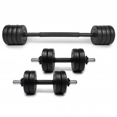Гантелі набірні 2х6 кг з покриттям ABS з пластику із перехідником під штангу 12 кг RN-sport RN11587
