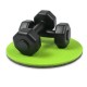 Килимок-підставка під гантелі круглий 28 см зелений SF12263