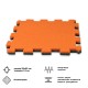 Килимок-підставка пазл під гантелі 25×25 см помаранчевий SF12225