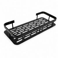 Полка настенная металлическая 30×13×5 см | Алюминий, черная SN14588