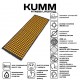 Коврик игольчатый массажный акупунктурный KUMM 38×110 см желтый SF11839