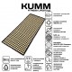 Коврик игольчатый массажный акупунктурный KUMM 48×110 см кремовый SF11914