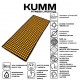 Килимок голчастий масажний акупунктурний KUMM 48×110 см жовтий SF11938