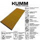 Коврик игольчатый массажный акупунктурный KUMM 58×150 см желтый SF12041