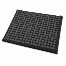 Килимок масажний акупунктурний голчастий Kumm 60×40 см (228 фішок), модульний 2 в 1 (килимок-валик) | Чорний з чорними фішками SF0000014038