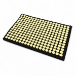 Килимок масажний акупунктурний голчастий Kumm 60×40 см (228 фішок), модульний 2 в 1 (килимок-валик) | Чорний з кремовими фішками SF0000014052