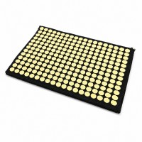 Килимок масажний акупунктурний голчастий Kumm 60×40 см (228 фішок), модульний 2 в 1 (килимок-валик) | Чорний з кремовими фішками SF0000014052