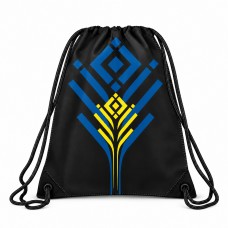 Рюкзак-мішок спортивний Kumm Golden Wheat 50×41 см | Чорний SF0000015134
