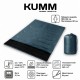 Двухместный спальный мешок-одеяло Double fleece XXXL 180×142 см с флисовой подкладкой и подголовником | Серый Kumm