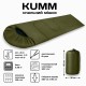 Спальний мішок-ковдра Great XL 185×80 см з капюшоном | Олива Kumm