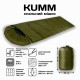Зимовий спальний мішок-ковдра Great XL Plus 185×80 см з капюшоном | Олива Kumm