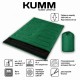 Двомісний спальний мішок-ковдра Double fleece XXXL 180×142 см з флісовою підкладкою та підголівником | Зелений Kumm