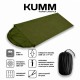Вкладиш у спальний мішок флісовий Soft 200×77 см з капюшоном 135 г/м² | Олива Kumm 