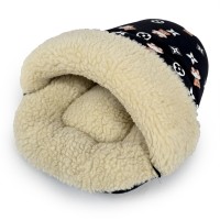 Лежак-спальник Teddy для кошек GF Champion 50×35×22 см | Черный с принтом CHM00944