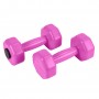 Гантелі для фітнесу 2шт по 2кг Perto 00888 рожеві