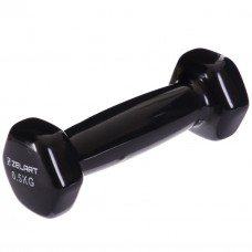 Гантелі для фітнесу 1шт 0.5кг Zelart 2777-0-5-BLACK чорний