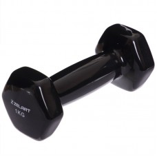 Гантелі для фітнесу 1шт 1кг Zelart 2777-1-BLACK чорний