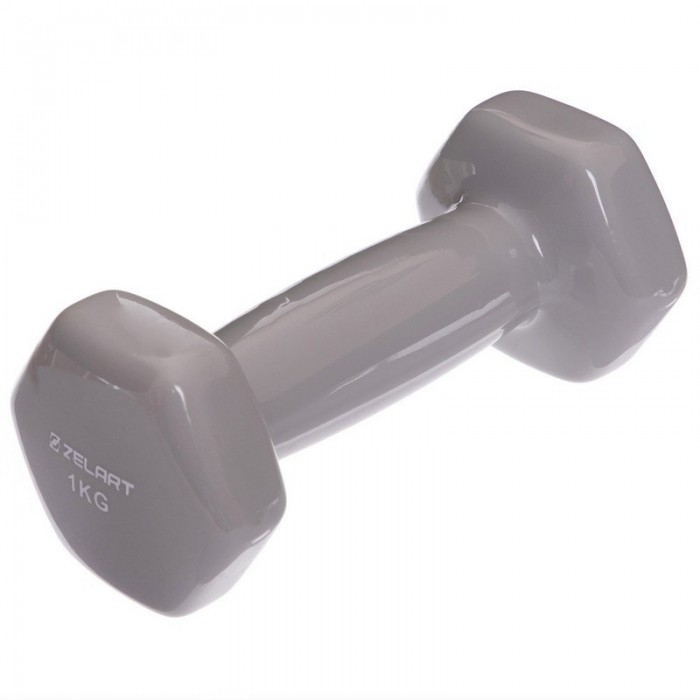Гантели для фитнеса 1шт 1кг Zelart 2777-1-GRAY серый