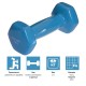 Гантелі для фітнесу 1шт 1кг Zelart 2777-1-LIGHT-BLUE блакитний