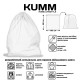 Мешок для стирки белья 68х60см Kumm белый, трикотажная сетка 