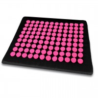 Масажний акупунктурний килимок аплікатор Кузнєцова чорно-рожевий Plus SF0000008815