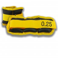 Обважнювачі 2шт по 0.25кг вага пари 0.5кг жовто-чорні Kumm SF3640000010