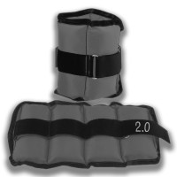 Утяжелители 2шт по 2.0кг вес пары 4кг серо-черные Kumm SF0000001304