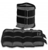 Обважнювачі 2шт по 2.0кг вага пари 4кг сіро-чорні Kumm SF0000001328 2 кріплення