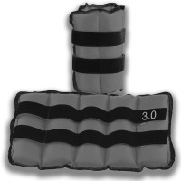 Утяжелители 2шт по 3.0кг вес пары 6кг серо-черные Kumm SF0000001236