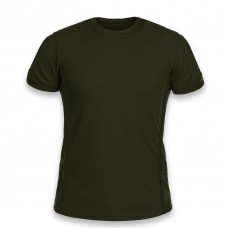 Футболка чоловіча Slim fit  вологовідвідна CoolPassGrid хакі розмір S Kumm SH05821-S