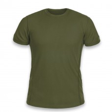 Футболка чоловіча Slim fit  вологовідвідна CoolPassGrid олива розмір XXL Kumm SH05777-XXL