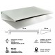 Усиленная настенная полка из нержавейки 70×30×11 см (AISI 201, нагрузка до 21 кг)