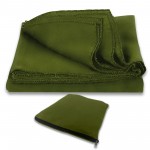 Плед подушка туристичний флісовий Soft 180х155см олива Kumm ST0000002233