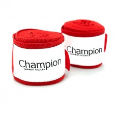 Бинти для боксу 2.5 м червоні Champion GF09058