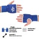 Рукавички-бинти внутрішні із поліестеру HARD TOUCH CO-8890-L-BLUE розмір L синій