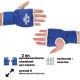 Рукавички-бинти внутрішні із поліестеру HARD TOUCH CO-8890-S-BLUE розмір S синій