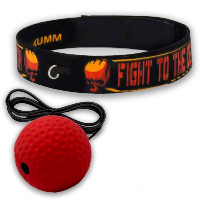 Файтбол тренажер для боксу (fight ball) із гумовим м'ячем дизайн "Fight to…"