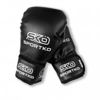 Боксерські рукавички Sportko PD1-12-BLACK 12 унцій чорний