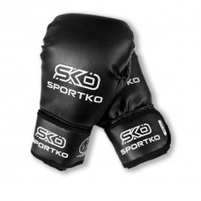 Боксерські рукавички Sportko PD1-12-BLACK 12 унцій чорний