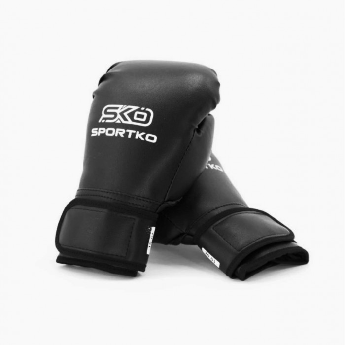 Боксерські рукавички Sportko PD2-10-BLACK 10 унцій чорний