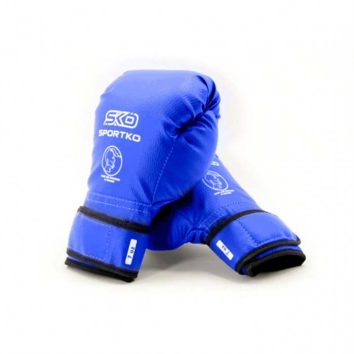 Боксерські рукавички Sportko PD2-7-BLUE 7 унцій синій