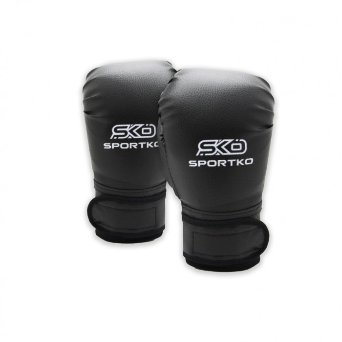 Боксерські рукавички Sportko PD2-8-BLACK 8 унцій чорний