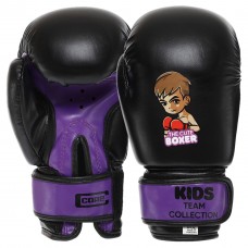 Рукавички боксерські дитячі CORE BO-8543-6-PURPLE 6 унцій чорно-фіолетовий