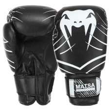 Рукавички боксерські дитячі MATSA ЮНИОР MA-0033-4-BLACK 4 унцій чорний