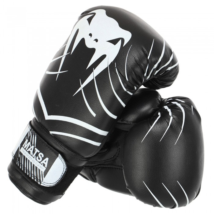 Рукавички боксерські дитячі MATSA ЮНИОР MA-0033-6-BLACK 6 унцій чорний
