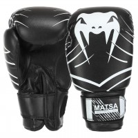 Перчатки боксерские MATSA MA-0033-10-BLACK 10 унций черный