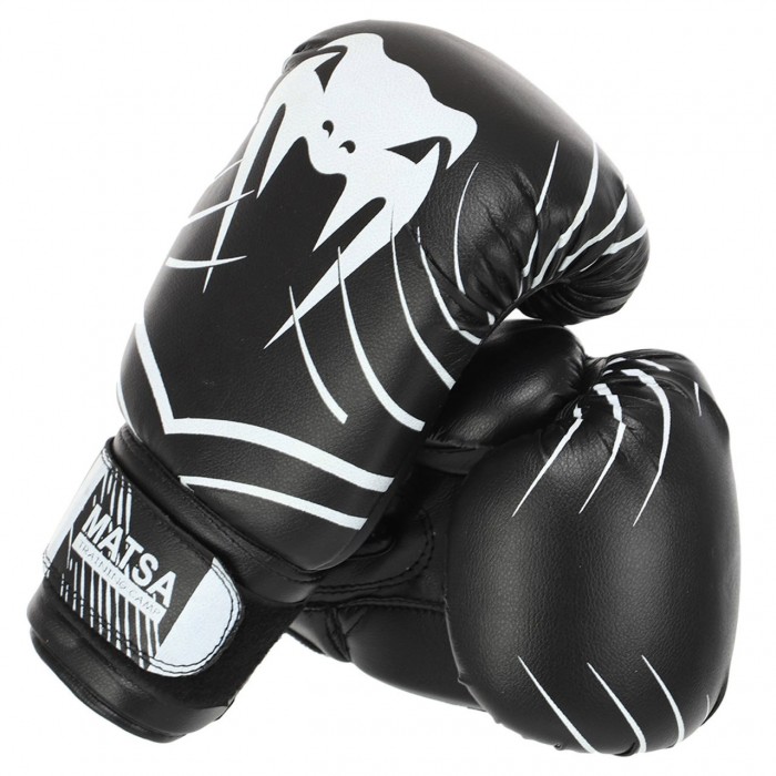Перчатки боксерские MATSA MA-0033-14-BLACK 14 унций черный