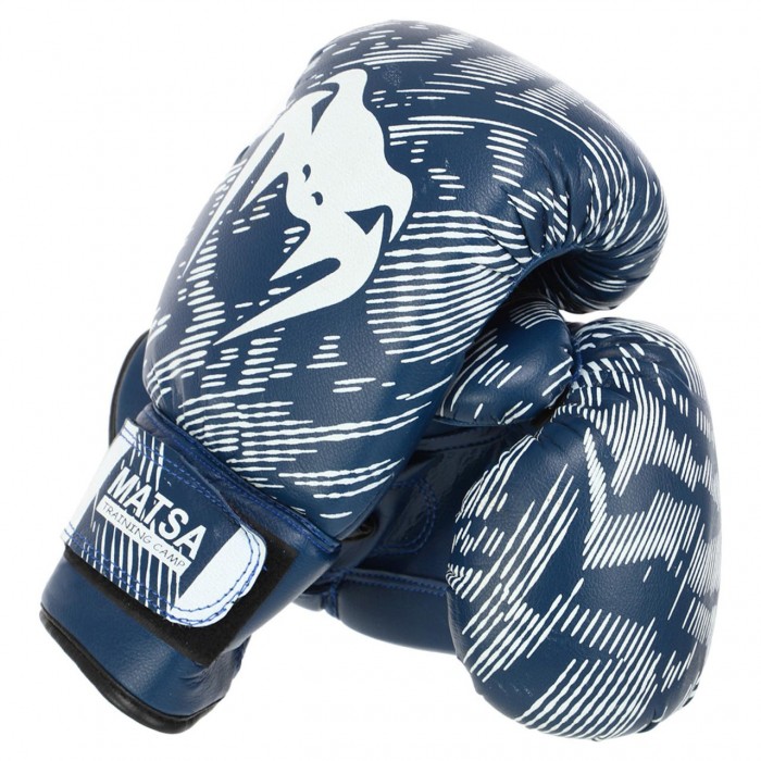 Перчатки боксерские MATSA MA-0033-14-BLUE 14 унций синий