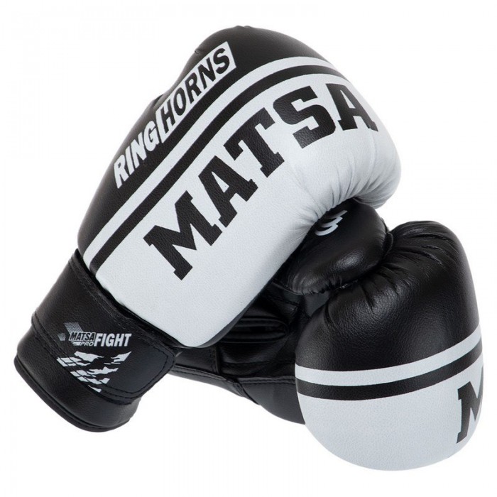 Рукавички боксерські MATSA MA-6571-12-BLACK 12 унцій чорний